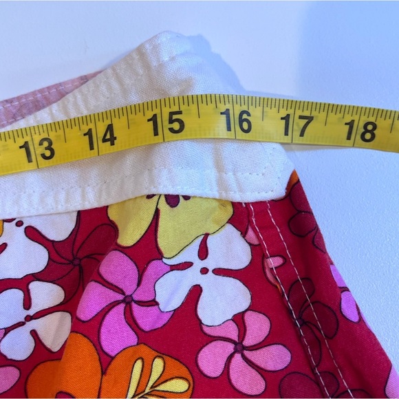 vintage y2k toes nose red floral print summer shorts psychedelic retro vacation - Picture 5 of 8